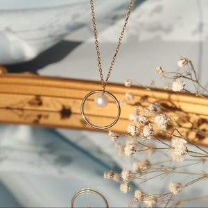 18k Gold Filled Pearl Necklace